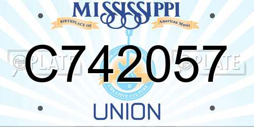 C742057 Mississippi License Plate
