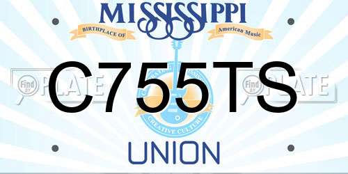 C755TS Mississippi License Plate
