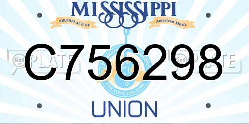 C756298 Mississippi License Plate