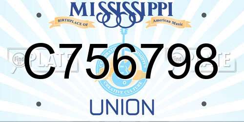 C756798 Mississippi License Plate