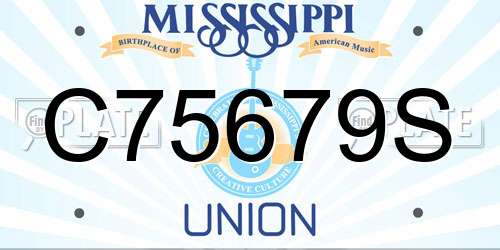 C75679S Mississippi License Plate