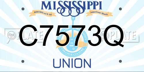 C7573Q Mississippi License Plate