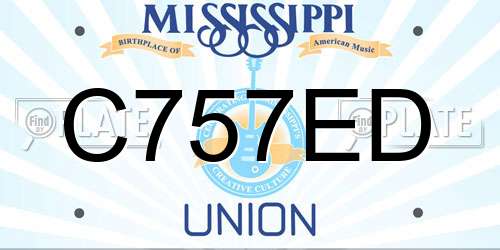 C757ED Mississippi License Plate