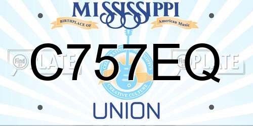 C757EQ Mississippi License Plate