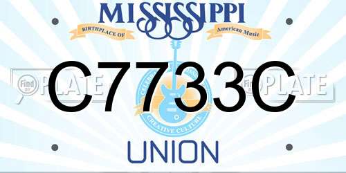 C7733C Mississippi License Plate