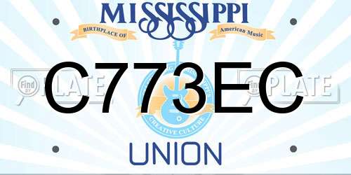 C773EC Mississippi License Plate