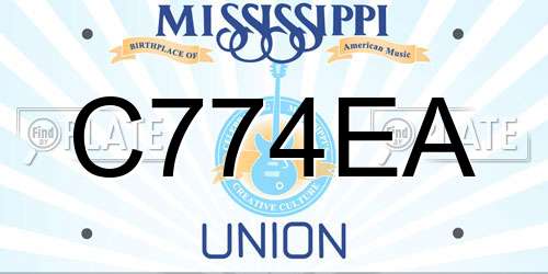 C774EA Mississippi License Plate