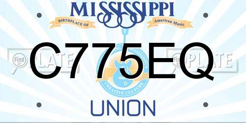 C775EQ Mississippi License Plate