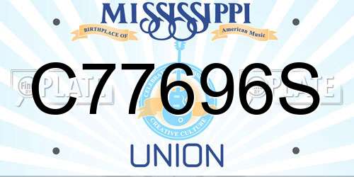 C77696S Mississippi License Plate