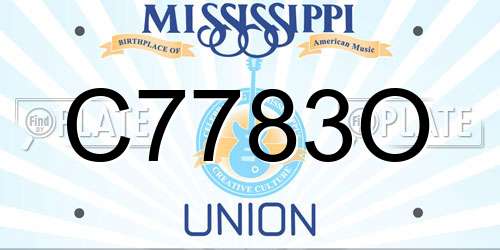 C7783O Mississippi License Plate
