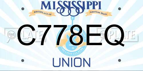 C778EQ Mississippi License Plate