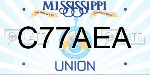 C77AEA Mississippi License Plate