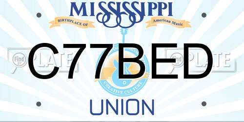 C77BED Mississippi License Plate
