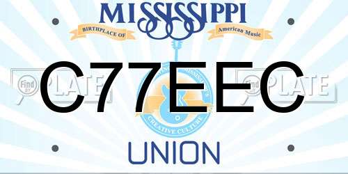 C77EEC Mississippi License Plate