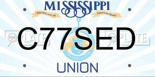 C77SED Mississippi License Plate