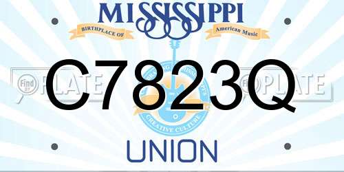 C7823Q Mississippi License Plate