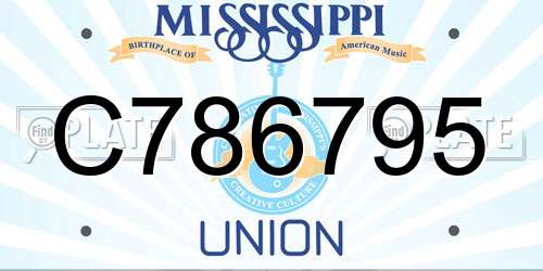 C786795 Mississippi License Plate