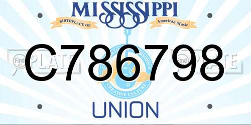 C786798 Mississippi License Plate