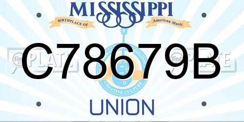 C78679B Mississippi License Plate