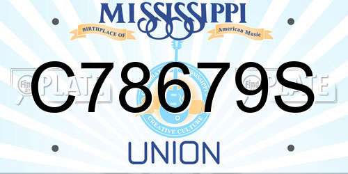 C78679S Mississippi License Plate