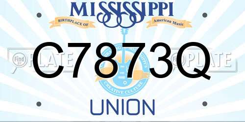 C7873Q Mississippi License Plate