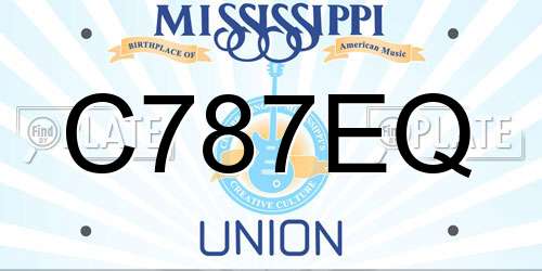 C787EQ Mississippi License Plate