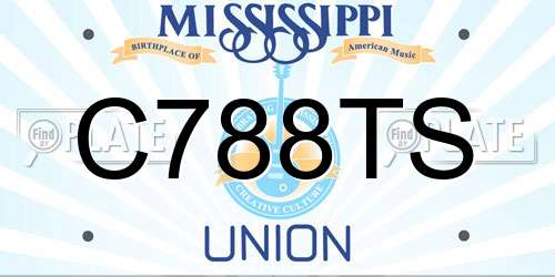 C788TS Mississippi License Plate
