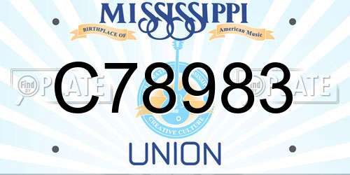 C78983 Mississippi License Plate