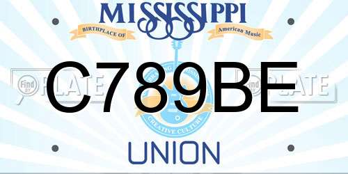 C789BE Mississippi License Plate