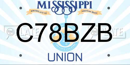 C78BZB Mississippi License Plate