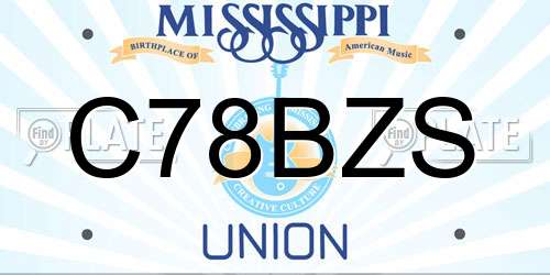 C78BZS Mississippi License Plate