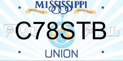 C78STB Mississippi License Plate