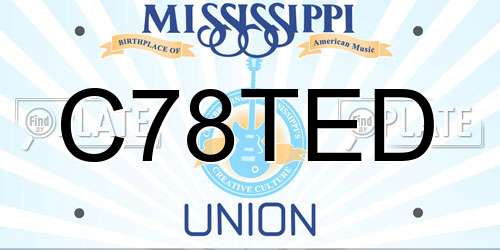 C78TED Mississippi License Plate
