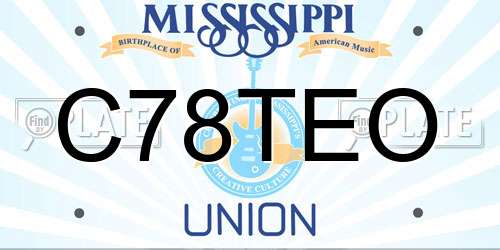 C78TEO Mississippi License Plate