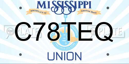 C78TEQ Mississippi License Plate