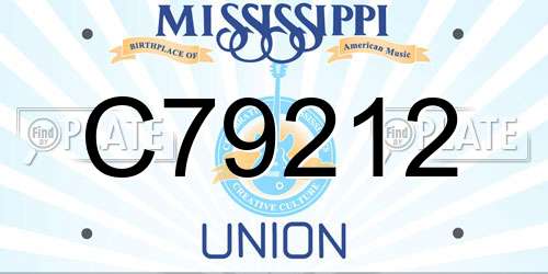 C79212 Mississippi License Plate