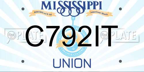 C792IT Mississippi License Plate
