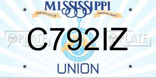 C792IZ Mississippi License Plate