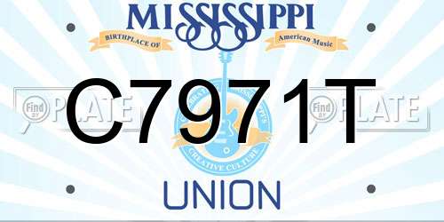 C7971T Mississippi License Plate