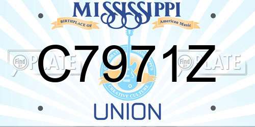 C7971Z Mississippi License Plate