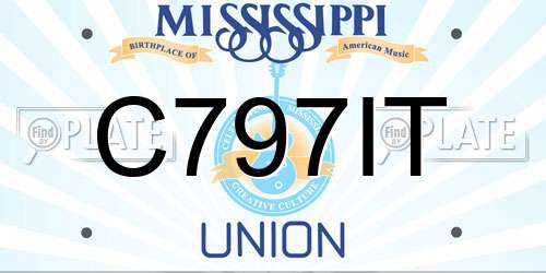 C797IT Mississippi License Plate