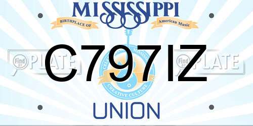 C797IZ Mississippi License Plate