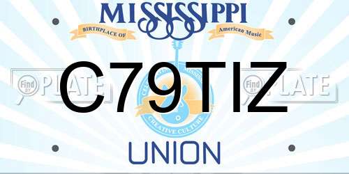 C79TIZ Mississippi License Plate