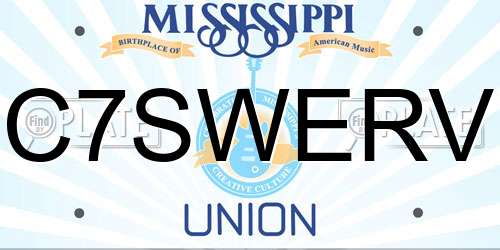 C7SWERV Mississippi License Plate