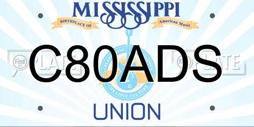 C80ADS Mississippi License Plate