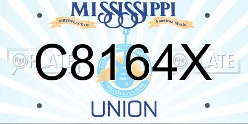 C8164X Mississippi License Plate