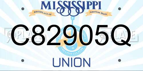 C82905Q Mississippi License Plate