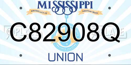C82908Q Mississippi License Plate