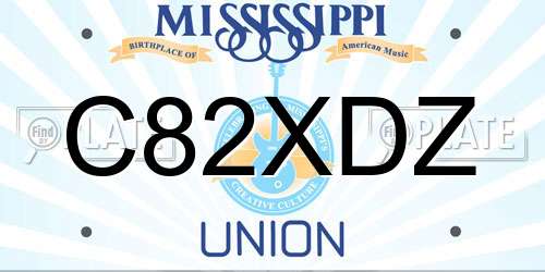 C82XDZ Mississippi License Plate