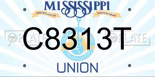 C8313T Mississippi License Plate